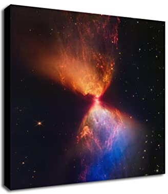 NASA's James Webb Fiery Hourglass Protostar Wandkunst, gerahmt, 46 x 46 cm