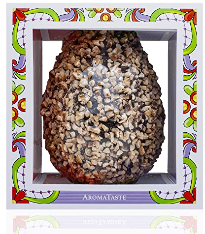 Uovo di Pasqua Artigianale | Cioccolato Fondente e Nocciole di Giffoni | Confezione Regalo | 300 g