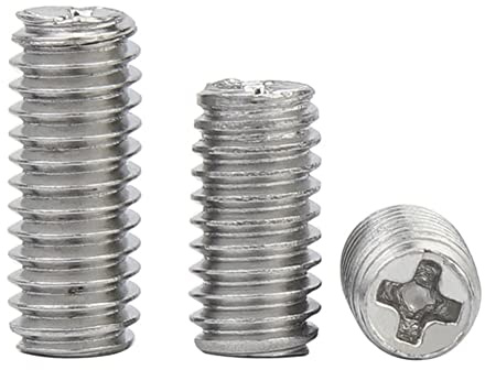 FEEIMOL Cup Punkt Gewindestifte Edelstahl Phillips Madenschrauben M3x5mm (100 Stück)