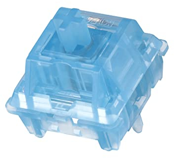 KiiBoom Interrupteurs saphir, Interrupteurs de clavier mécaniques linéaires 5 broches avec tige PC, Boîtier translucide, 35 pièces pour clavier de jeu bricolage, USB