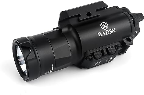 SBGJMY Tactical Strobe Torch 800 Lumens Flashlight,3 Mode Hight/Low Light and Strobe Light for 20mm Picatinny Rail System (Black)