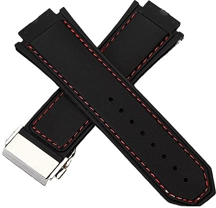 INEOUT 28 Mm 30 Mm Silikon-Gummi-Uhrenarmband Ersetzen Kompatibel Mit HUBLOT Strap King Power Series Uhrenarmband Butterfly Buckle Tool