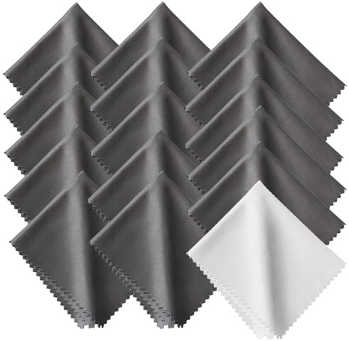 Xthel Microfiber Cleaning Cloths for Electronics (16 Pack) - Cleans Lenses, Glasses, Screens, Cameras, iPad, iPhone, Eyeglasses, Cell Phone, LCD TV Screens and More