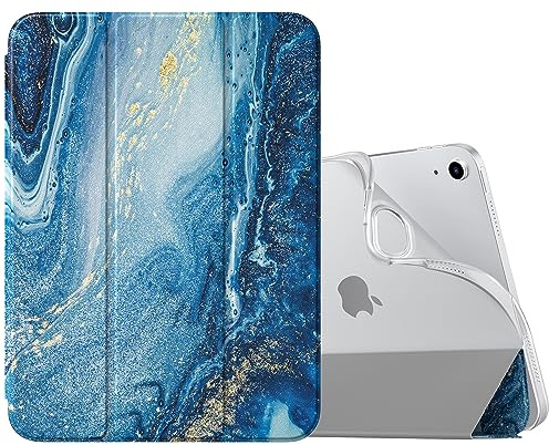 MoKo Slim Case for iPad (A16) 11th/10th Gen 2025/2022, Gilding Texture | Smart Protective Tri-fold Folio Standing Case, Soft TPU Translucent Back Cover, Auto Wake/Sleep, Support Touch ID