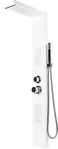 Duschstangeset, Duschsäuleset, Duschpaneel, Duschgarnitur Thermostat, Duschamaturenset Regendusche, Duschsysteme, Handdusche+Kopfbrause+Hintere Waschdüse (15 * 47 * 130cm C)