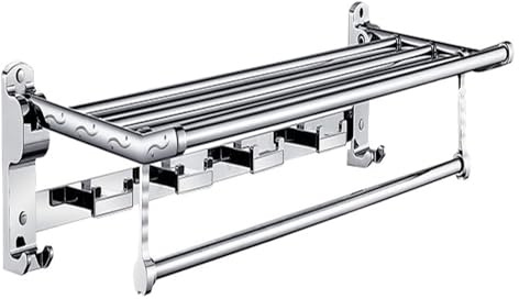 Handduksställ handdukshyllor, 60 cm handdukshängare rostfritt stål förtjockning vikning handdukshylla hårdvaruhyllor badrum