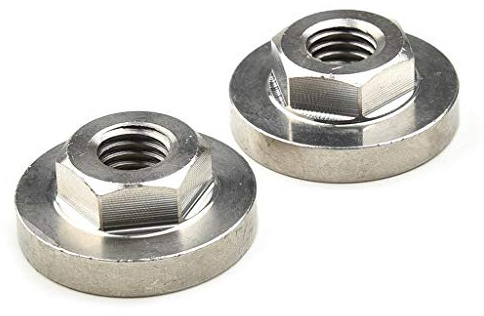 2 pezzi M10 filettatura angolo smerigliatrice interna esterna flangia dado set strumenti per filettatura mandrino da 10 mm utensili elettrici griglie dado di bloccaggio in acciaio filettatura