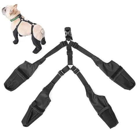 Stivali per Cani Leggings, Comode Scarpe per Cani Impermeabili Regolabili Stivali per Cani con Leggings, Protezione per Zampe di Cani Scarpe Anticaduta per Cani con Cinturino Ausiliario Regolabile(S)