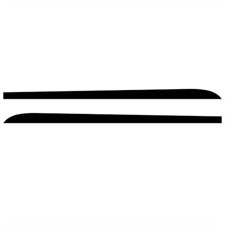Jemora 2 Stück Seitenschweller Racing Stripes Aufkleber Aufkleber Vinyl Ersatz für F30 F31 F22 F23 E90 E91 E92 E93 Zubehör 205 cm/80,7 Zoll