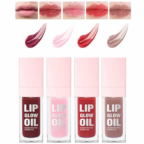 Hydratant Huile à Lèvres,Gloss Transparent Nourrissant Repulpant Longue durée,Végétalienne Brillant à Lèvres Pour Les Filles