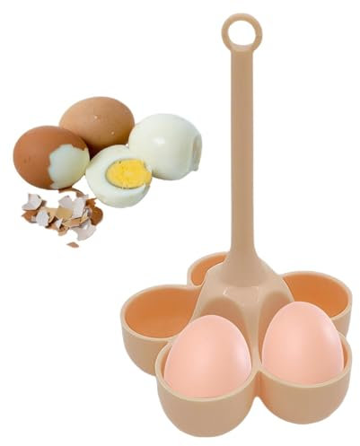 Cocedor de huevos de silicona - Hervidor de huevos de silicona | Soporte para huevos para huevos duros | Soporte para hervidor de huevos | Bandeja para cocinar al vapor de huevos de silicona resistent