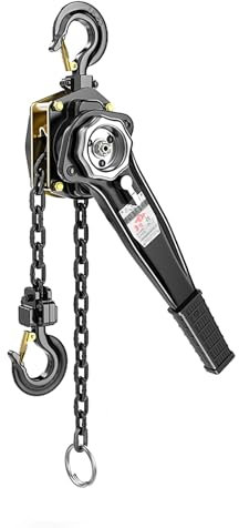 Chain hoist 0.75 tons / - Portable manual hanger for garage, warehouse and car use with safety hooks - G80 chain autumn lift