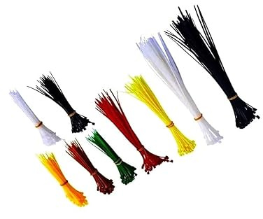 Mr.Gadget's Solutions Bridas para cables, paquete de 100 unidades, varios colores, tamaños surtidos, 4 pulgadas, multiuso, autobloqueo, gestión de cables de nailon, bridas de plástico para el hogar