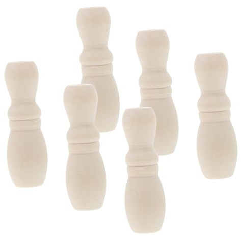 CVUTOVO Boutons à Tirette en Bois Beige pour Cordon de Store, 6pcs, Accessoires pour Rideaux et Stores, Embouts Robustes pour Décoration Intérieure