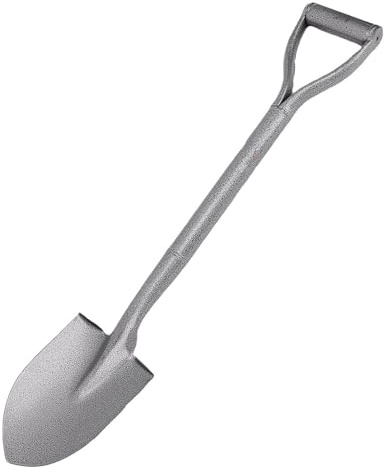 Qudinip 76 Cm à Pellette Courte, Tout Manganèse Métallique en Acier D Handle Creuse Pelle avec Design à la Rouille, pour Le Jardinage de Camping Excavation en Plein Air