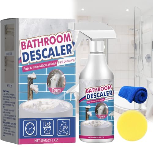 Bathroom Descaler Foam Spray, Bathroom Descaler, Limescale Remover Spray, Powerful Stubborn Stains Cleaners, Multi-purpose Foam Cleaner SPRAY, For Bathtub Toilet BATHROOM Shower (1)