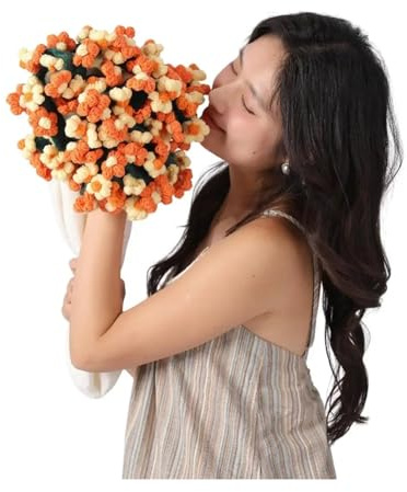 KFXYSM Coperta a Maglia Bouquet Pieghevoli Mazzo Di Margherite All'uncinetto, Coperta Con Fiori Fatti A Mano, For Divano Letto, Decorazione La Casa(C)