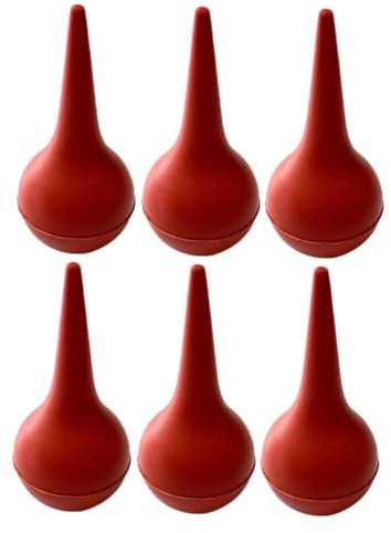 Gogogmee 6 Stück Nasensauger und Ohrspritze aus Gummi für Babys mit Schmaler Spitze Ergonomisch Geformt Sanfte Entfernung von Schleim und Staub für Babys und Kleinkinder
