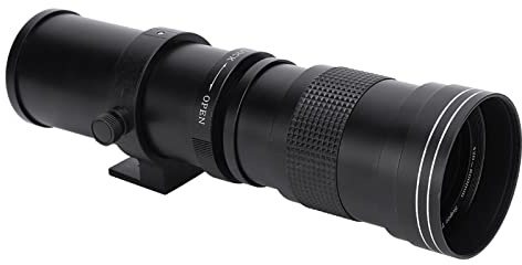 Cryfokt 420-800 Mm Telezoomobjektiv F/8.3-16 för Sporttävling Wildlife Photography Aluminium Svart