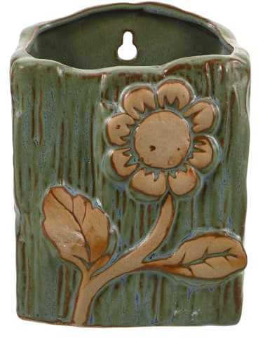 SUPVOX Vaso da fiori in ceramica - Fioriera rustica da parete per piante in vaso di pothos - da parete per giardino verticale per interni ed esterni, balcone, giardino