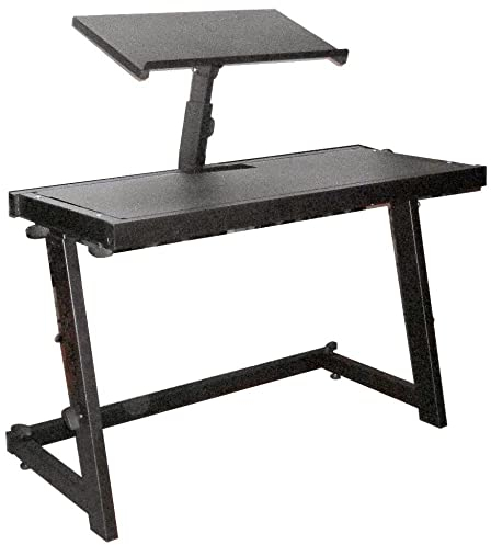 Ibiza - DS20 - Professioneller Verstellbarer DJ-Ständer - Inklusive Tragetasche - Schwarz