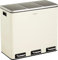 Homra Kitchen Bin 54L Sparq | Kitchen Pedal Recycling bin 3x18 Liters | Stainless Steel Pedal Bin | 3-Compartment Sorting System | Waste Separation System | Soft-Close Paper Basket | Cream White