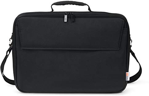 base xx Laptop Bag Clamshell 14-15.6 Zoll – Wasserabweisende Notebooktasche mit Rundum-Polsterung, Befestigungsriemen, komfortablem Tragegriff und einer Vordertasche mit Workstation, schwarz