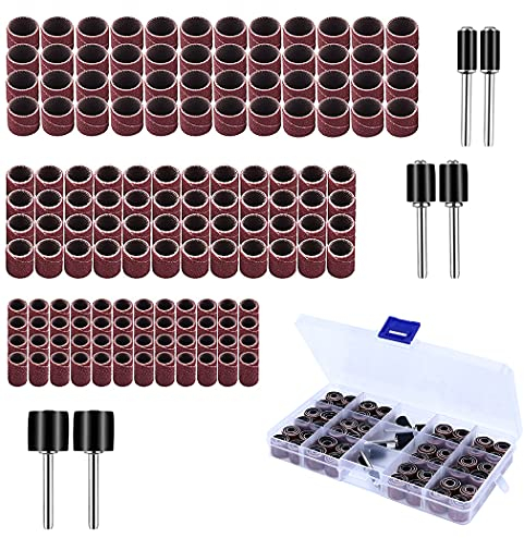 150 pezzi di boccole abrasive, set da 144 pezzi di nastro abrasivo + 6 rulli per levigatura