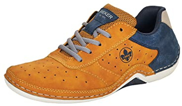 Rieker herr lågtopp sneakers 07506, män halvskor, lös insats, Gul kombi, 45 EU