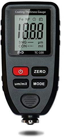 Lackdickenmessgerät Autolack Schichtdickenmessgerät, Aomdom Autolack-Dickenmessgerät 0-1500 um mit LCD-Display für Stahl- und Aluminium-Basismetallautos paint thickness tester