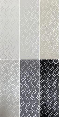 PVC Blackout *GRAVITY* Vertical Blinds Slats Made to Measure 89mm (3.5 Wide) with FREE Weights Chain & Hangers - By EXACT BLINDS.