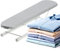 KADAX Mini asse da stiro per maniche e polsini, 50 x 11 cm, asse da stiro con rivestimento decorativo, asse da viaggio pieghevole (grigio)