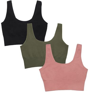 Fruit of The Loom Women's 3-Pack Seamless Full-Coverage Back Smoothing Wireless Bra