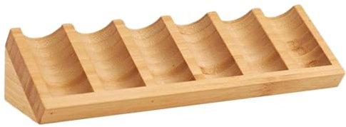 MagiDeal Présentoir d'huiles essentielles, 6 Fentes, en Bambou, pour Parfum, comptoir Pratique, Porte-Bouteille Robuste, présentoir de Vernis à Ongles