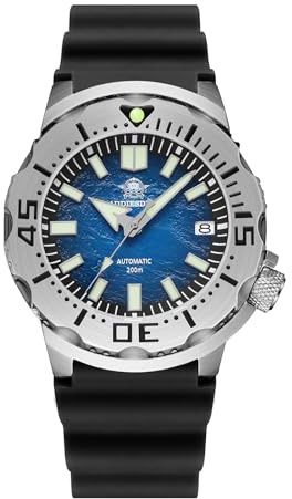ADDIESDIVE Reloj automático de lujo para hombre NH35A reloj analógico de acero inoxidable reloj de buceo 200M AD2047, Clásico