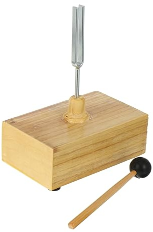 COOPHYA Stimmgabel 512 Hz Aus Stahl Mit Gummi Schlägel Und Resonanzkörper Im Holzbox Etui Physik Requisite Für Akustikexperimente Und Klangtherapie