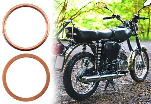 Krümmermutter Dichtung Set Kupfer Hohl + Massiv, 28 x 34mm, für Auspuff Simson S50 S51 S70 SR50 KR51 SR4 SR1