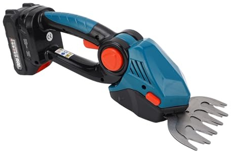 FTVOGUE Cortasetos Inalámbrico, 22000 RPM, 21 V, 1500 MAh, Cortacésped de Mano con Batería y 2 Cabezales Adaptadores para Setos, Arbustos, árboles Pequeños (Enchufe de la UE)