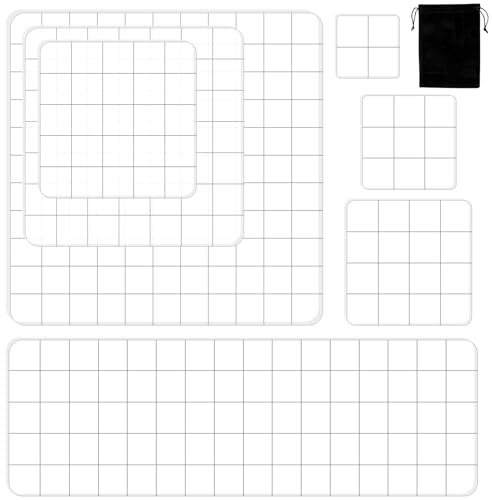 7 pezzi Blocchi per timbri trasparenti, Strumenti per timbrare blocchi in acrilico con linee di griglia per lavori di scrapbooking Decorazione di francobolli natalizi, biglietti