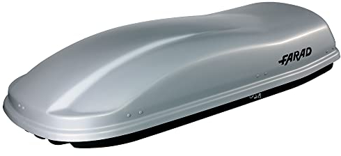 Farad Marlin Dachbox 480L grau metallic - Doppelter Seitenöffner, TÜV-GS Zulassung, 5 Jahre Garantie - 3-Punkt-Zentralverriegelung mit Sicherheitsschlüssel