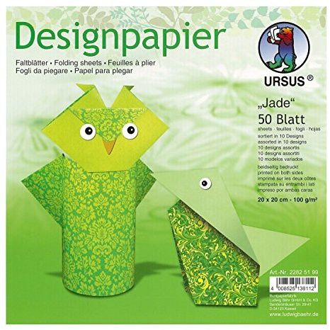 Ursus - Designpapper rubin 20 x 20 cm Jade