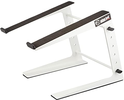 Adam Hall Stands SLT 001 EW - Laptopständer, höhenverstellbar bis zu 22,5 cm, Stahl, weiß