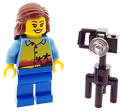 LEGO City Holiday Maker Photographer Camera Female/Woman Minifigure & Camera City
