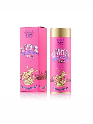 TWG Tea | New York Breakfast Tea | Schwarzer Tee | Kakaoschale | Haute Couture Dose, 100G | Geschenkset
