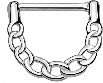 Piercingfaktor Brustpiercing Brustwarzen Intimpiercing Nippelpiercing Barbell Intim Nippel Brust Piercing Tribal Clicker Ring Septum Ketten Style Silber