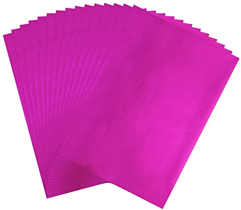 50 Blatt Toner Reaktive Folie Blatt für Bastelarbeiten Papier Holografische Wärmetransfer Bastelfolie Papier für Scrapbooking Stamping Karton Wärmeübertragung DIY Handwerk Zubehör 20,1x29cm