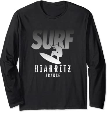Surf Biarritz, Surfen Biarritz in Frankreich, Cool Surfer Langarmshirt