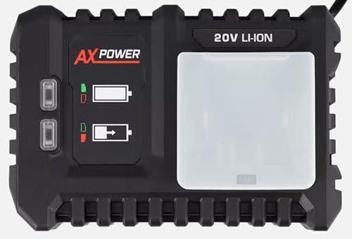 Ferm AX-power chargeur 20v, chargeur rapide, station de charge pour 1.5 ah, 2.0 ah, 4.0 ah