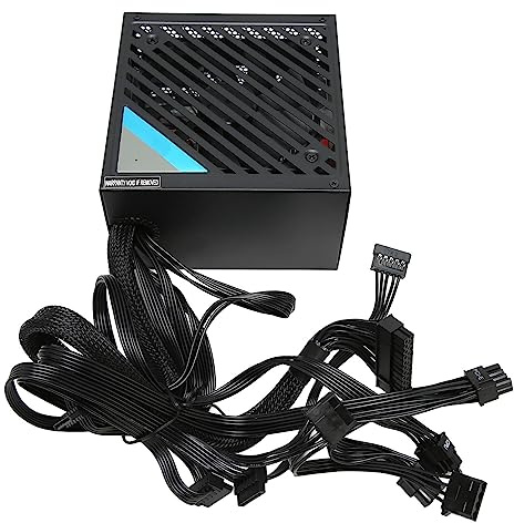Alimentation PFC, Réduit Les Interférences du Réseau électrique Efficacité de l'Alimentation de l'ordinateur de Jeu Stable à Faible Bruit 200‑240V pour PC de Bureau (ATX-750W)