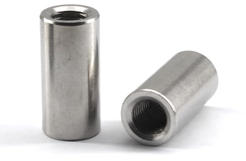 (30 Stück) M6 10x15mm Gewindeeinsätze Muttern 304 Edelstahl Runde Verbindungsmuttern Gewindemuffen
